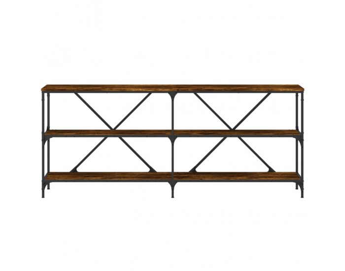 Sonata H Конзолна маса опушен дъб 180x30x75 см инженерно дърво и желязо