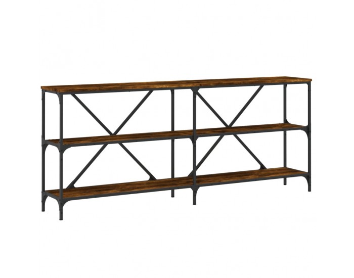 Sonata H Конзолна маса опушен дъб 180x30x75 см инженерно дърво и желязо