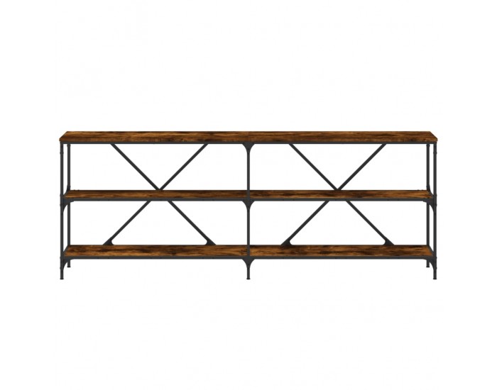 Sonata H Конзолна маса опушен дъб 200x30x75 см инженерно дърво и желязо