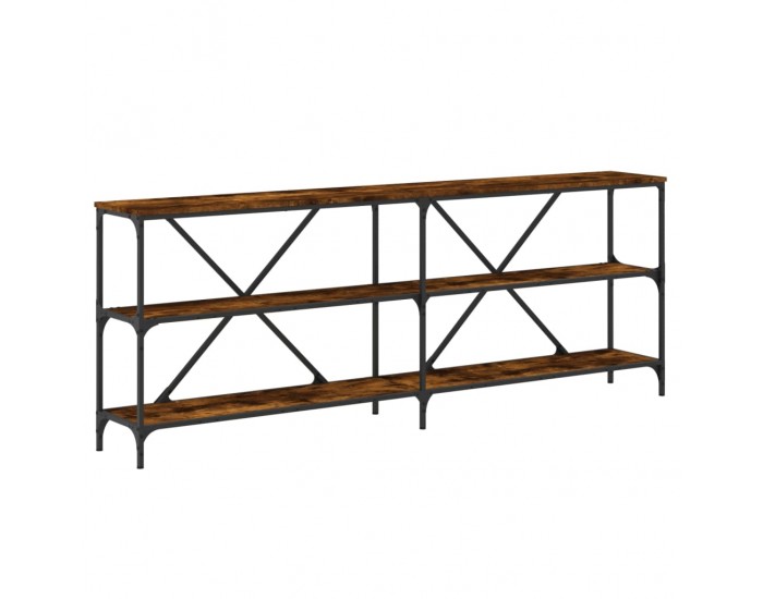 Sonata H Конзолна маса опушен дъб 200x30x75 см инженерно дърво и желязо