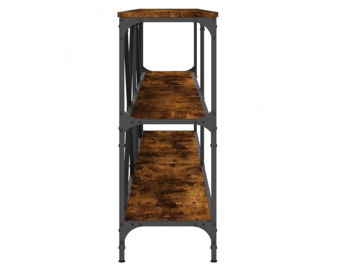 Sonata H Конзолна маса опушен дъб 200x30x75 см инженерно дърво и желязо