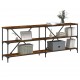 Sonata H Конзолна маса опушен дъб 200x30x75 см инженерно дърво и желязо