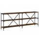 Sonata H Конзолна маса опушен дъб 200x30x75 см инженерно дърво и желязо