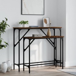 Sonata H Конзолни маси, 2 бр, кафяв дъб, инженерно дърво - Măsuțe de living