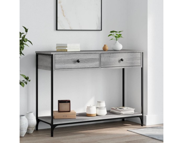 Sonata H Конзолна маса, сив сонома, 100x34,5x75 см, инженерно дърво