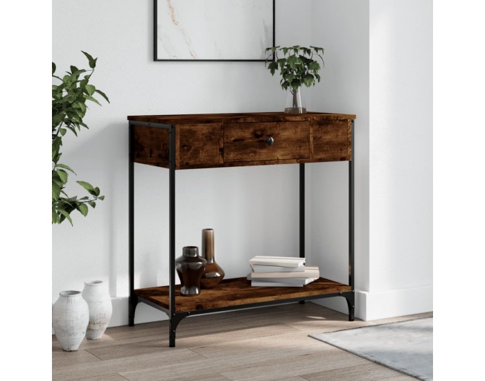Sonata H Конзолна маса, опушен дъб, 75x34,5x75 см, инженерно дърво
