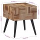 Sonata H Помощна масичка 40x40x45 см масивно регенерирано тиково дърво