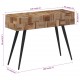 Sonata H Конзолна маса 110x34x80 см масивно регенерирано тиково дърво