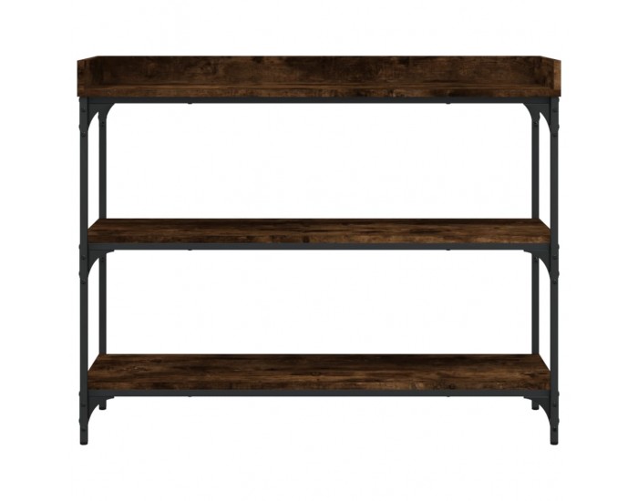 Sonata H Конзолна маса с рафтове, опушен дъб, 100x30x80 cм