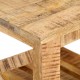 Sonata H Помощна маса с колелца 40x40x42 см грубо мангово дърво