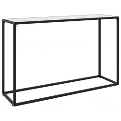 Sonata H Конзолна маса, бяла, 120x35x75 cм, закалено стъкло - Măsuțe de living