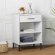 Sonata H Конзолно шкафче с метални крака бяло бор масив OSLO