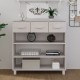 Sonata H Конзолна маса HAMAR бяла 90x35x90 см борово дърво масив