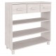 Sonata H Конзолна маса HAMAR бяла 90x35x90 см борово дърво масив