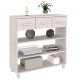 Sonata H Конзолна маса HAMAR бяла 90x35x90 см борово дърво масив