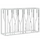 Sonata H Конзолна маса 110x30x70 cм неръждаема стомана и стъкло