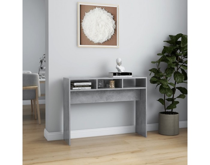 Sonata H Конзолна маса, бетонно сива, 105x30x80 см, инженерно дърво
