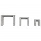 Sonata H Стифиращи маси, 3 бр, бетонно сиви, инженерно дърво