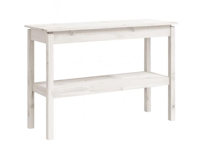 Sonata H Конзолна маса бяла 110x40x75 см борово дърво масив
