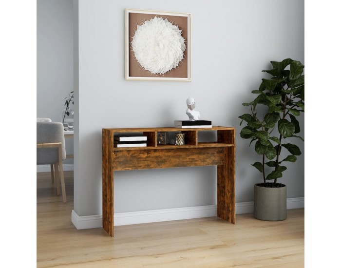 Sonata H Конзолна маса, опушен дъб, 105x30x80 см, инженерно дърво