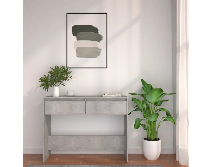 Sonata H Конзолна маса, бетонно сива, 100x35x76,5 см, инженерно дърво