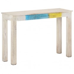 Sonata H Конзолна маса, бяла, 115x35x77 cм, грубо мангово дърво - Măsuțe de living