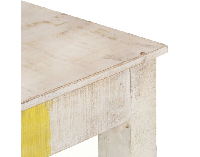 Sonata H Конзолна маса, бяла, 115x35x77 cм, грубо мангово дърво