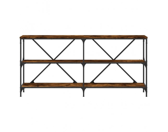 Sonata H Конзолна маса опушен дъб 160x30x75 см инженерно дърво и желязо