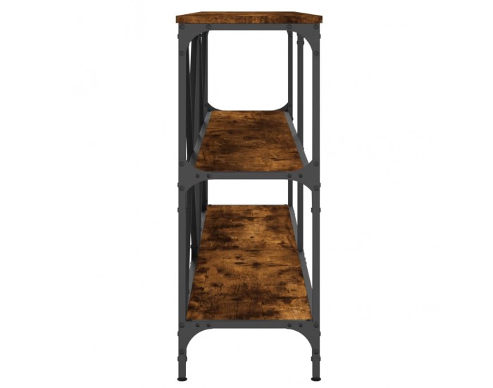 Sonata H Конзолна маса опушен дъб 160x30x75 см инженерно дърво и желязо