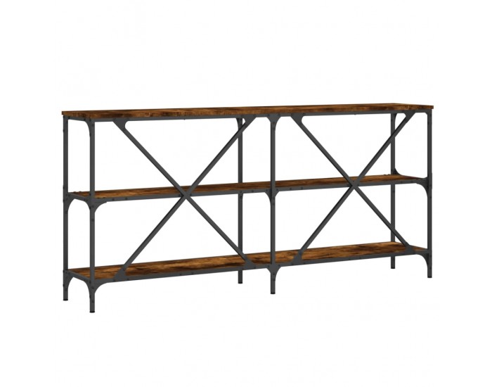 Sonata H Конзолна маса опушен дъб 160x30x75 см инженерно дърво и желязо