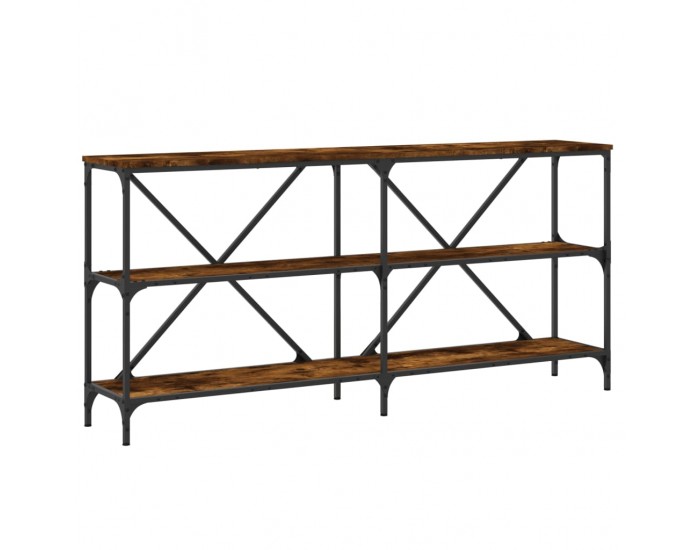 Sonata H Конзолна маса опушен дъб 160x30x75 см инженерно дърво и желязо