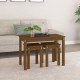 Sonata H Стифиращи маси, 3 бр, меденокафяви, бор масив