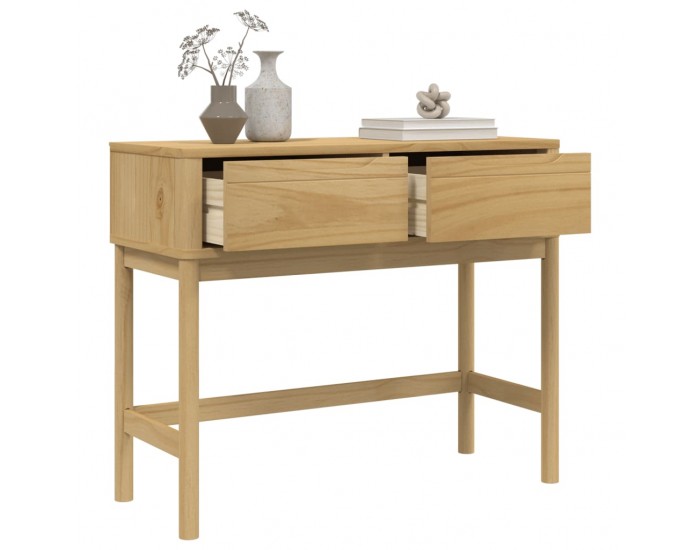 Sonata H Конзолна маса FLORO восъчнокафява 89,5x36,5x73 см бор масив