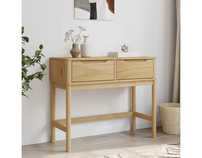 Sonata H Конзолна маса FLORO восъчнокафява 89,5x36,5x73 см бор масив