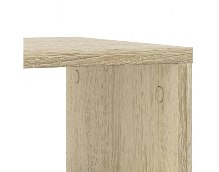 Sonata H Странична маса с колела дъб сонома 50x30x55 см инженерно дърво