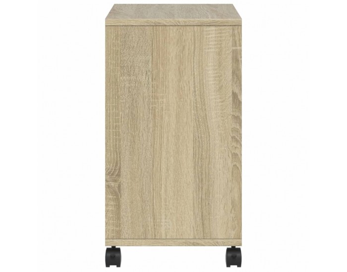 Sonata H Странична маса с колела дъб сонома 50x30x55 см инженерно дърво