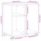 Sonata H Странична маса с колела опушен дъб 50x30x55 см инженерно дърво
