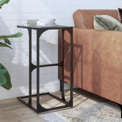 Sonata H Помощна маса с прозрачно стъкло 40x30x61,5 см стомана - Măsuțe de living
