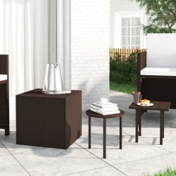 Sonata H Странични маси, 3 бр, кафяви, полиратан - Măsuțe de living