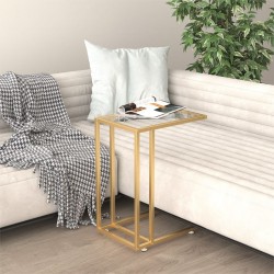 Sonata H Странична маса за компютър прозрачна 50x35x65см закалено стъкло - Măsuțe de living