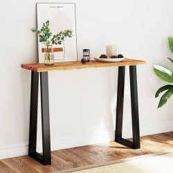 Sonata H Конзолна маса с жив ръб 110x35x80 см масивна акация - Măsuțe de living