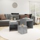 Sonata H Стифиращи маси, 3 бр, бетонно сиви, инженерно дърво