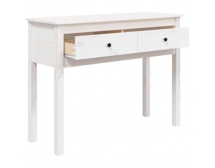 Sonata H Конзолна маса бяла 100 x 35 x 75 см борово дърво масив