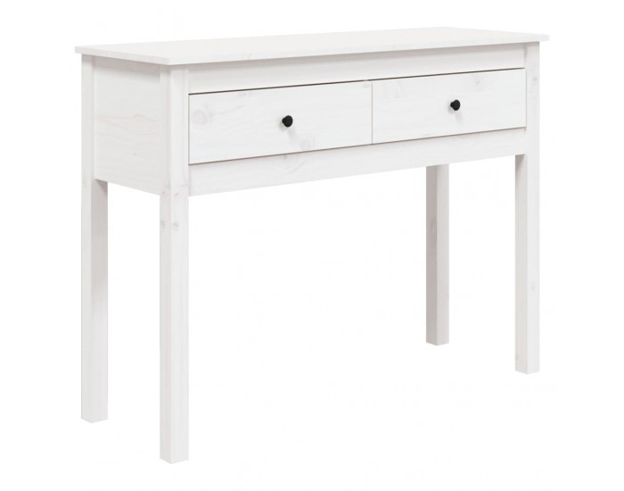 Sonata H Конзолна маса бяла 100 x 35 x 75 см борово дърво масив