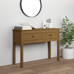 Sonata H Конзолна маса, меденокафява, 100x35x75 см, борово дърво масив - Măsuțe de living