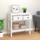 Sonata H Конзолна маса бяла 75x35x75 см борово дърво масив