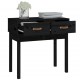 Sonata H Конзолна маса черна 76,5x40x75 см борово дърво масив