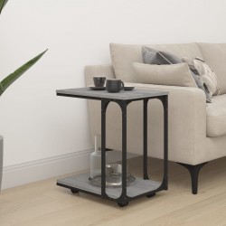 Sonata H Странична маса с колела сив сонома 50x35x55,5см инженерно дърво - Măsuțe de living