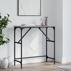 Sonata H Конзолна маса, сив сонома, 75x32x75 см, инженерно дърво - Măsuțe de living