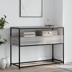 Sonata H Конзолна маса, сив сонома, 100x40x75 см, инженерно дърво - Măsuțe de living